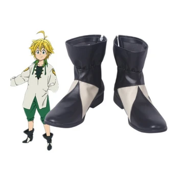 Anime Yedi Ölümcül Günah Meliodas Cosplay Ayakkabı Çizme Rol Oynamak Kostüm Sahne Ayakkabı Custom Made