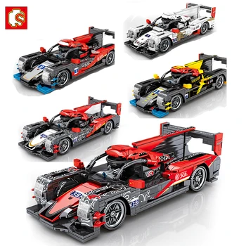 şehir kitleri Süper Yarış arabası F1 Hız Şampiyonları Büyük Araç Yarış modeli yapı tuğlaları spor setleri Sembo Blokları teknik oyuncaklar