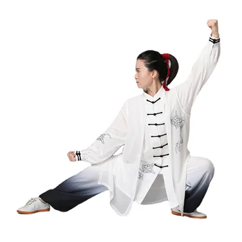 Çin Geleneksel Kostüm Tai Ji Takım Elbise kadın Dövüş sanatları Tai Chi Egzersiz Giyim Yarışması Sahne Performansı Kostüm