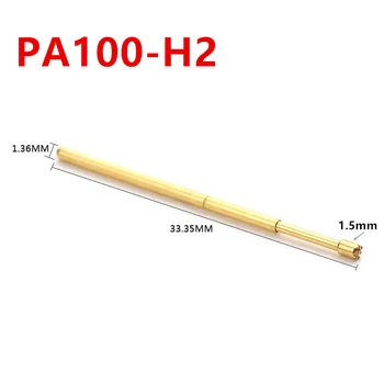100 Adet / paket PA100-H2 Dokuz çene Erik Çiçeği Kafa Bahar Testi Pin 1.36 mm Probu Devre Test
