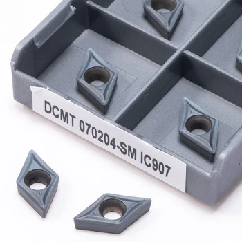 Yüksek Kaliteli DCMT070204 SM IC907 IC908 Dış Torna Takım DCMT 070204 CNC Bıçak Torna Tungsten karbür kesici alet