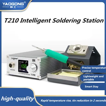 YAOGONG T210 Akıllı Termostatik Lehimleme İstasyonu Elektrikli Kaynak Demir Platformu Hızlı Kalay Azaltma Telefon
