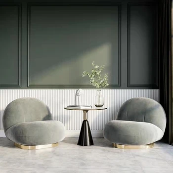 Modern Ev Tek Kanepe Beyaz Oyuncak Kumaş Accent Kanepe Sandalye Lüks Kanepe Oturma Odası Mobilya
