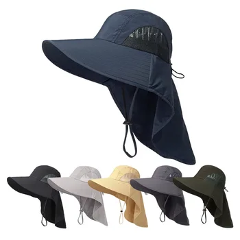 UV Şapka erkek Ve kadın Yaz Açık Güneşlik Şapka Büyük Ağız güneş şapkası Yüz Kalkanı Boyun Koruma balıkçı şapkası Güneş Koruyucu Şapka