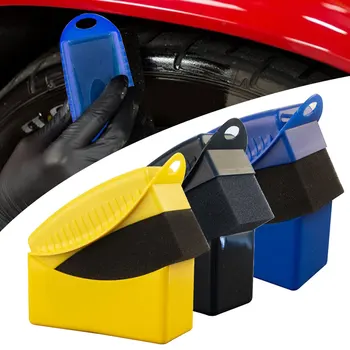 1 adet Araba Tekerlek Parlatma Ağda Sünger Fırça Abs Plastik Yıkama Temizleme Fırçası Sünger Fırça Araba Temizleme Araçları