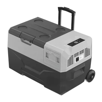 ECX30 Küçük 12v DC Kompresör 30L Taşınabilir Camper Buzdolabı APP Kontrolü Güneş Enerjili Tekerlekler Ve çekme kolu Araba Buzdolabı