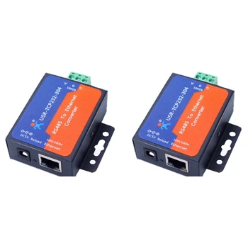 2X Modbus Seri Port RS485 Ethernet Dönüştürücü Sunucu USR-TCP232-304 Veri İletim DHCP / DNS Desteklenen