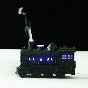 Mini Tren Şekli Aromaterapi uçucu yağ Difüzör Ultrasonik Soğuk Mist Hava Nemlendirici ile LED Lamba Aroma Difusor Atomizer