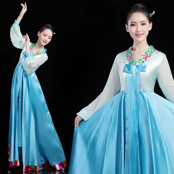 Kore Dans Kore Fan dans kostümü Hanbok Kostüm Takım Elbise Geleneksel Etnik Kore Dae Jang Geum Saray Etek