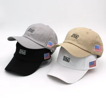 Yeni Şapka Amerikan Bayrağı ABD Harfler Nakış Beyzbol Kapaklar Erkekler Ve Kadınlar Açık Spor Güneşlik Kapaklar