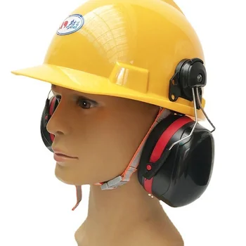 Kulak Muffs Kulak Koruyucu Sanayi Anti Gürültü Işitme Koruma Ses Geçirmez Kulaklık Kullanımı Kask