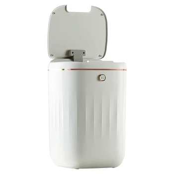 Terfi! Akıllı çöp tenekesi Otomatik Su Geçirmez Elektrikli Büyük Kapasiteli Atık Mutfak Banyo Tuvalet Otomatik Sensör