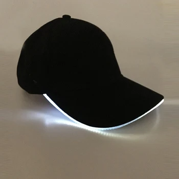 1 Adet Ayarlanabilir Erkek Kadın led ışık Up Beyzbol Kapaklar Parlayan Spor Şapka Beyzbol Kapaklar için Parti Hip-hop Koşu Balıkçılık Koşu