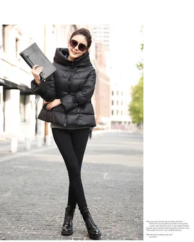 yeni kısa uzun kaban şık kapşonlu bayan kışlık ceketler büyük boy siyah kırmızı moda 2018 sıcak satış