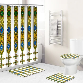 3D Ucuz Bohem Tarzı Fas Geleneksel Tasarım Banyo Eşyaları Banyo Seti Dört Adet Banyo Ev Dekor Öğeleri
