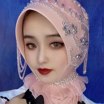 Abaya Başörtüsü Müslüman Eşarp Kadın Giyim Türban Ücretsiz Kargo Başörtüsü Malezya Kap Şapka Kufi İslam Suudi Arabistan Arapça Şal