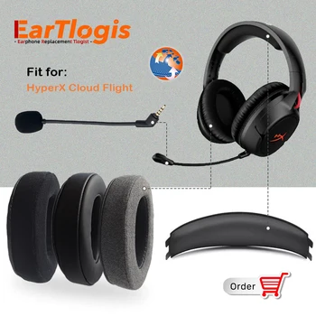 EarTlogis Yeni yükseltme Yedek Kulak Yastıkları HyperX Bulut Uçuş, S Kulaklık Mikrofon Tampon Mikrofon Kafa Bandı Parçaları Kulaklık