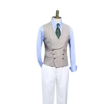 Erkek Klasik Yelek Adam Düğün İçinde Her Mevsim Kruvaze Slim Fit Yelek Papyon Erkek Takım Elbise Yüksek Kaliteli Dış Giyim