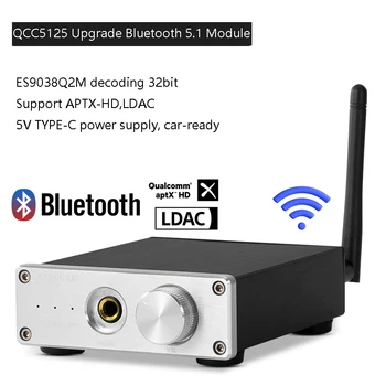 HIFI Bluetooth 5.1 Dekoder ES9038Q2M DAC QCC5125 Bluetooth Ses Alıcısı LDAC APTX-HD Formatı Dijital Optik Koaksiyel Giriş