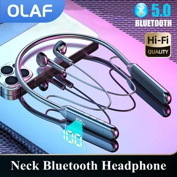 OLAF Kulakiçi Boyun Bandı kablosuz kulaklıklar Bluetooth mikrofonlu kulaklık Handfree Bluetooth Kulaklık Oyun Spor TWS Güç Göstergesi