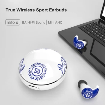 Gerçek kablosuz kulaklık MİFO S Aktif Gürültü Önleyici Kulaklık Bluetooth 5.2 IPX7 Su Geçirmez Derin Bas Spor Kulaklık 6 Mikrofonlar
