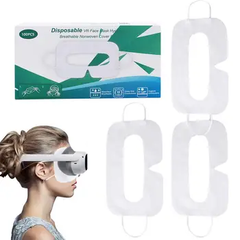 100 ADET VR Göz Kapağı Kulaklık Sıhhi yüz Kapatma Evrensel Göz Kapağı Mat Dokunmamış Sıhhi Bez İle Uyumlu kulaklık
