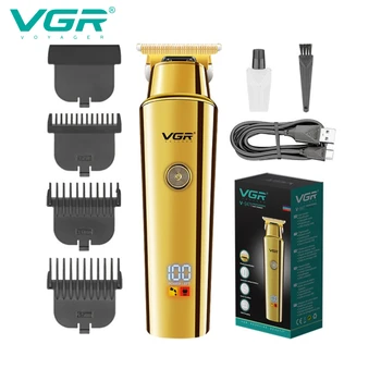 VGR Saç Kesme Şarj Edilebilir Saç Düzeltici Profesyonel Saç Kesme Makinesi Elektrikli Sakal Düzeltici kablosuz led ekran V-947