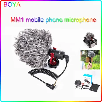 BOYA BY-MM1 Mikrofon Kardioid Av Tüfeği iPhone Android Smartphone için Canon Nikon Sony DSLR Kamera Tüketici Kamera PC Mikrofon