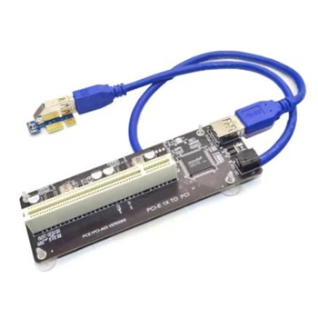 PCIE PCI-E PCI X1 PCI Yükseltici Kart Otobüs Kartı Yüksek Verimli Adaptörü Dönüştürücü USB 3.0 Kablosu masaüstü bilgisayar