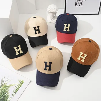 Unisex Mektup H Işlemeli Snapback Şapka Erkekler Kadınlar Için Pamuk Beyzbol Kapaklar Açık Spor Güneşlik Casquette Baba Şapka Gorros
