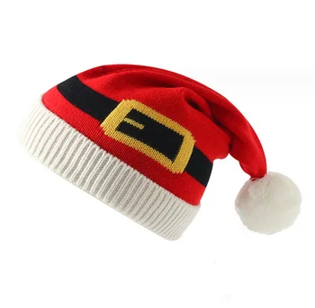 Örme Noel Şapka 2023 Aile Yetişkin Çocuklar Bere Şapka Ponpon Santa Şapka Kadın Erkek Yeni Yıl X-mas Kap Dekorasyon Hediye