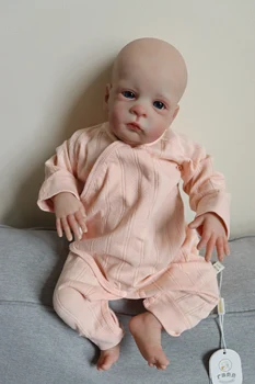 FBBD 50 CM Zaten Bitmiş Yeniden Doğmuş Bebek Bebek Oskar Sevimli Yüz 100 % Sanatçı Tarafından Boyalı Yüksek Kaliteli Bebekler Kız İçin