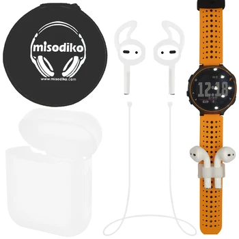 misodiko Airpods Aksesuarları Kitleri-silikon hava bakla kılıf kapak + airpod Kılıfı + saat kayışı tutucu + Kayış + earpods kulak tomurcuk kanca