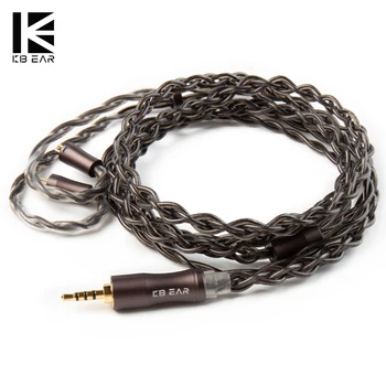 KBEAR Puslu 6N Kulaklık Ses Kablosu Grafen+Bakır-Gümüş Alaşım Karışık MMCX / 0.78 2PİN / QDC 2.5/3.5/4.4 mm Fiş Kulaklık Kablosu