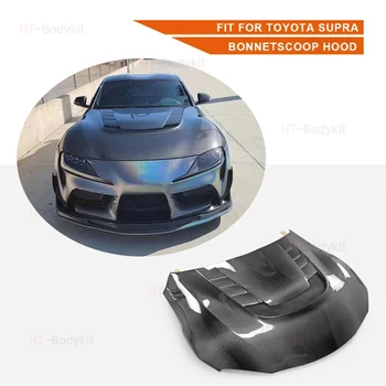 Toyota Supra için A90 2021 2022 Varis Stil Karbon Fiber Motor Kaputu Kaputu Kapağı FRP Bonnetscoop Kaput Gövde Kiti