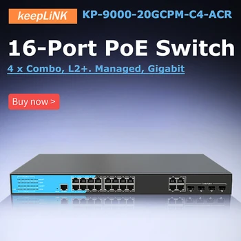 16 Bağlantı Noktalı Gigabit Ethernet SOHO Yönetilen L2 + PoE Anahtarı