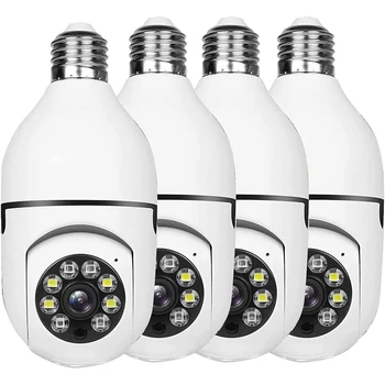 4 Parça 2.4 G Wifi ışık soketi güvenlik kamera güvenlik kamera ampul açık ampul kameralar