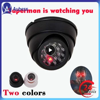 1 ~ 7 ADET İki Renk Sahte Kukla Kamera Su Geçirmez Açık Kapalı Güvenlik CCTV Sahte Videcam Gözetim Kamera Yanıp Sönen Kırmızı