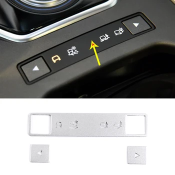 Alüminyum Alaşım Araba Styling Merkezi Kontrol Düğmesi Çıkartmalar Land Rover Range Rover Evoque 2013-2019 için Gümüş Araba Aksesuarları