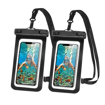 1 ADET Su Geçirmez cep telefonu kılıfı Evrensel PVC Su Geçirmez Telefon Kapak Sualtı Drift Dalış Yüzme Sörf Telefon kılıf çanta