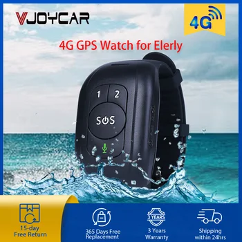 Vjoycar Yeni akıllı GPS bilezik Yaşlı Düşen Algılama SOS 4G İzle Acil Alarm İki Yönlü Arama GPS İzci SAAT ve BP Sıcaklık.