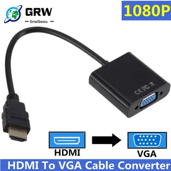 1080P HDMI uyumlu vga adaptörü Dijital Analog dönüştürücü kablosu Xbox PS4 PC Dizüstü TV Kutusu Projektör Ekran HDTV