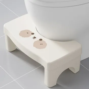 Banyo Kaymaz Ayak Taburesi Yaratıcı Sevimli Ayı Oturma Odası Kanepe Mini Düşük Dışkı Ayakkabı Tabure Tuvalet Yetişkin Kabızlık Dışkı