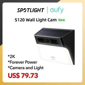 eufy güvenlik güneş duvar ışık kamera S120 güneş güvenlik kamera kablosuz açık kamera 2K kamera sonsuza kadar güç