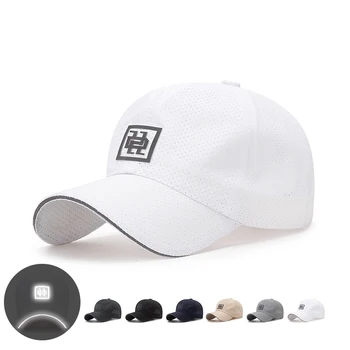Yaz Açık beyzbol şapkası Hafif Yansıtıcı Spor Çabuk Kuruyan beyzbol şapkası s Golf Balıkçılık koşu kepi Visor Panama Şapka