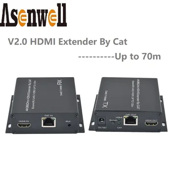 4K @ 60Hz HDMI Uzatıcı KEDİ Kaskad Uzatın IR UHD HDR V2.0 1080P 3DP 70m RJ45 Ses Video CCTV HDMI Verici ve Alıcı