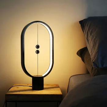 USB yaratıcı masa lambası LED Mini denge ışık manyetik levitasyonunun gece lambası dekoratif başucu yatak odası için