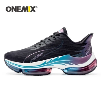 ONEMIX Moda 2023 koşu ayakkabıları Erkekler için hava yastığı Atletik Çift Eğitmenler Spor Koşucu Ayakkabı Açık Kadın Yürüyüş Spor Ayakkabı