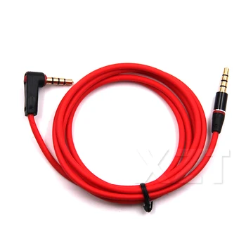 1M Ses Kablosu Hattı 3.5 mm Jack 3.5 mm AUX 90 Derece Kırmızı Erkek Uzatma kablo kordonu Araba MP3 MP4 Bilgisayar Hoparlör
