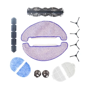 (ForX5S) robotlu süpürge yan fırça * 4, ana fırça * 1, kauçuk fırça * 1, mopcloth * 2, HEPA filtre * 2, birincil filtre * 2, ön tekerlek*2